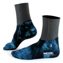 Chaussons De Chasse Seac Seal Skin Camo Bleu 3mm