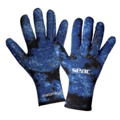 Gants De Chasse Seac Camo Bleu 3,5mm -Plongee Sous Boutique gants de chasse seac camo bleu 3 5mm 3