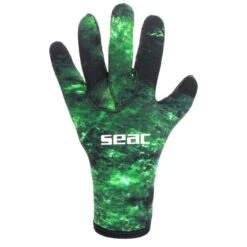Gants De Chasse Seac Camo Vert 3,5mm -Plongee Sous Boutique gants de chasse seac camo vert 3 5mm 1