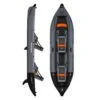 Kayak Gonflable Aquadesign KOLOA X'PERIENCE 360 Noir/Gris/Orange 2 Places