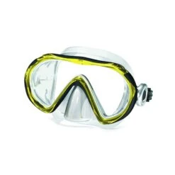 Masque Plongée Jaune Aquatys Bubble Enfant Silicone