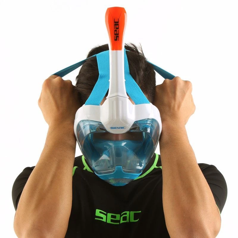 Masque Snorkeling Seac Grande Faciale Magica Blanc/Orange 7 Masque Snorkeling Seac Grande Faciale Magica Blanc/Orange – Image 7
