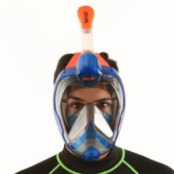 Masque Snorkeling Seac Grande Faciale Magica Bleu/Orange -Plongee Sous Boutique masque snorkeling seac grande faciale libera magica bleu orange 2