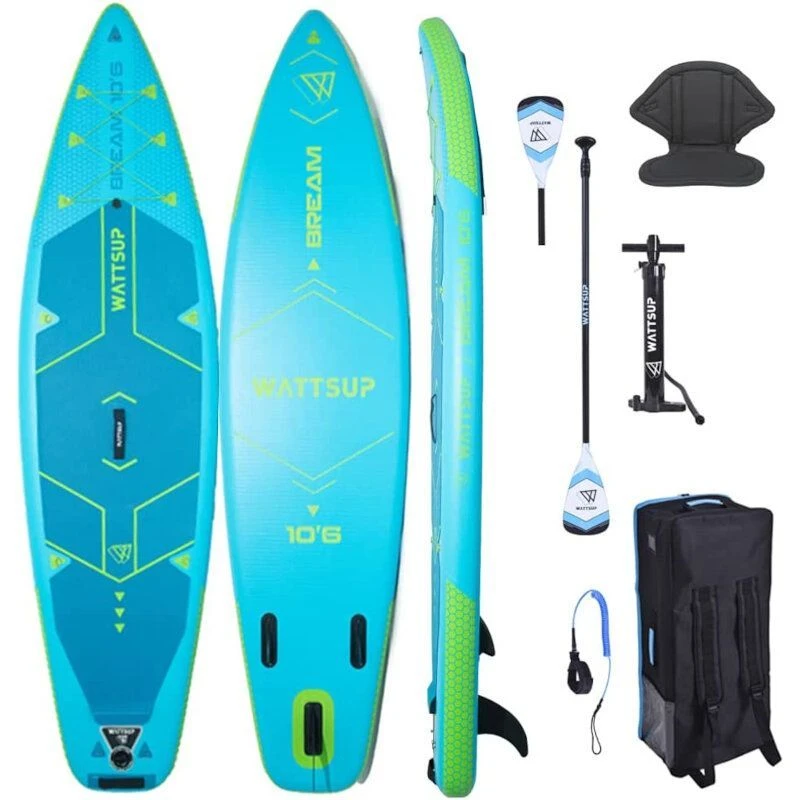 Paddle Gonflable WATTSUP BREAM 10'6" Avec Siege Et Pagaie Convertible Kayak 1 Paddle Gonflable WATTSUP BREAM 10'6" Avec Siege Et Pagaie Convertible Kayak