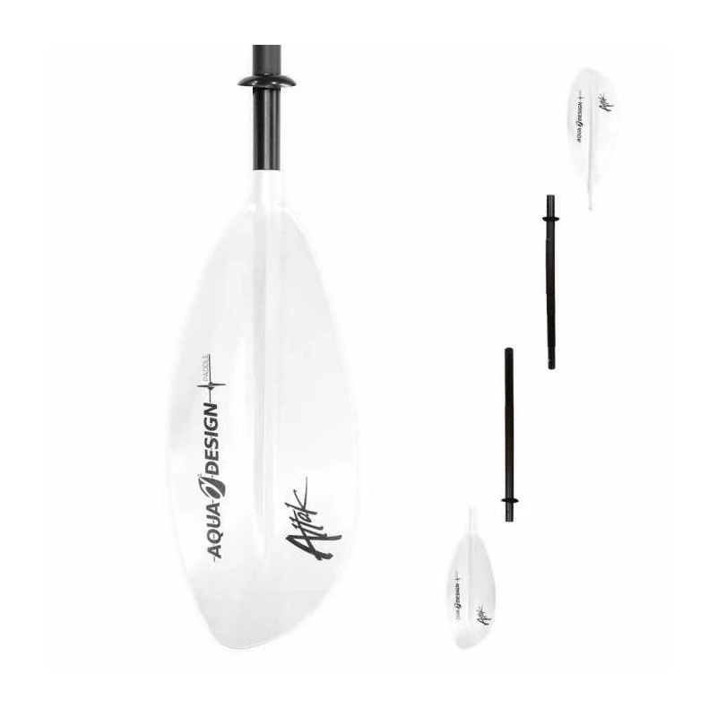 Pagaie Kayak Aquadesign Aluminium 4 Parties Attack 220cm Blanc 1 Pagaie Kayak Aquadesign Aluminium 4 Parties Attack 220cm Blanc