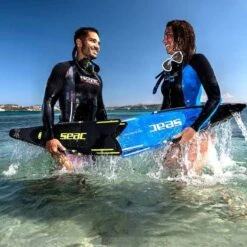 Palmes Seac Booster Camo Bleu/Blanc -Plongee Sous Boutique palmes seac booster camo bleu blanc 6