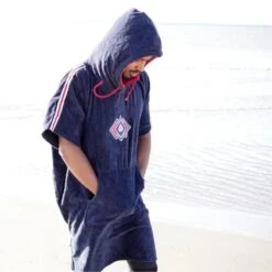 Poncho Surf Adulte Saint Jacques Wetsuits Duo Blue Line