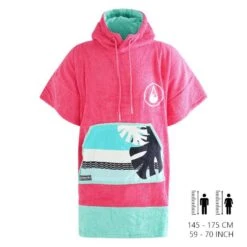 Poncho Surf Wave Hawaii Sans Zip Pink Wave -Plongee Sous Boutique poncho surf wave hawaii sans zip pink wave 6